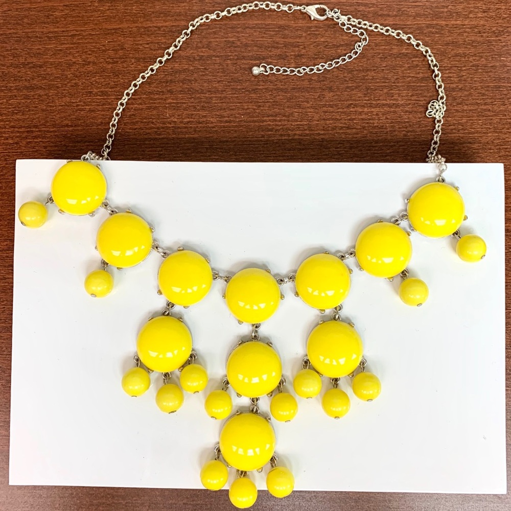 Large Yellow Bauble Necklace